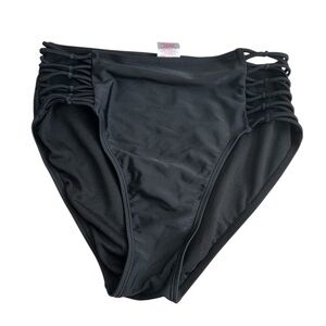 Xhilaration High-Waist Black Size Medium Bikini Bottom